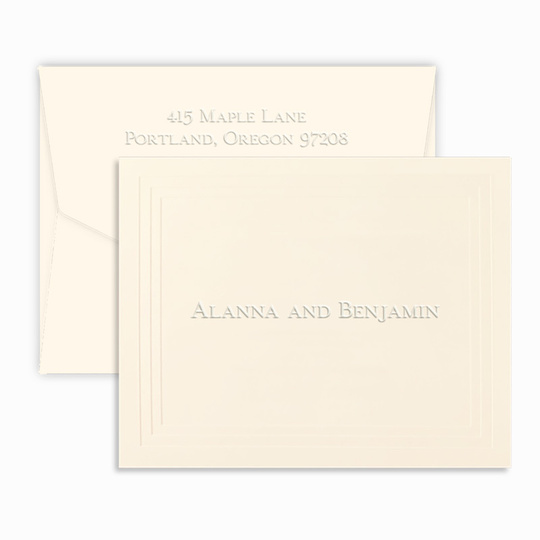 Embossed Yorkshire Folded Note Cards